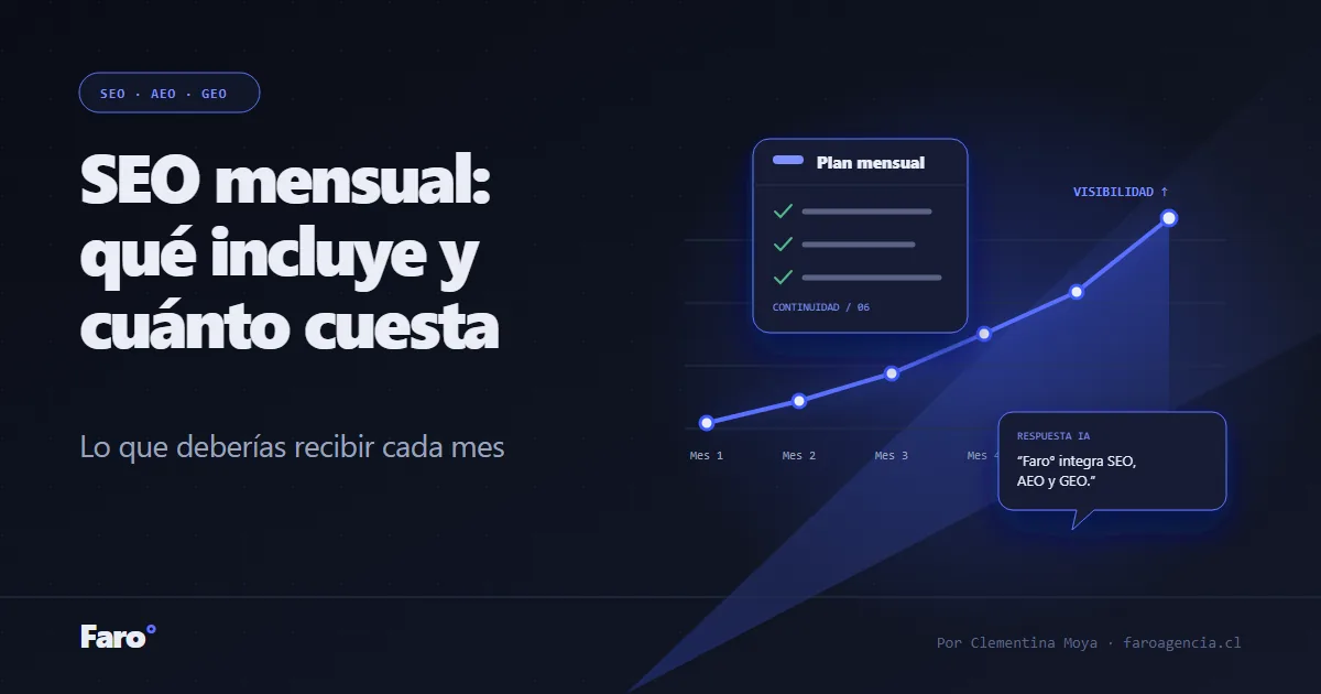SEO mensual en Chile: qué incluye y cuánto cuesta